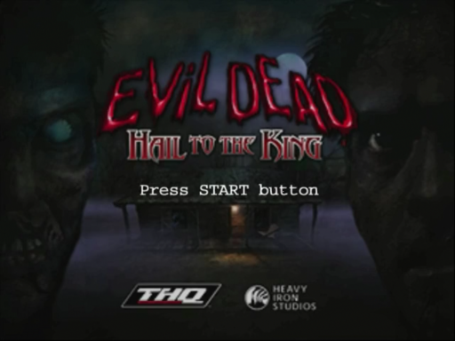 Evil Dead Hail to the King title screen for Sega Dreamcast